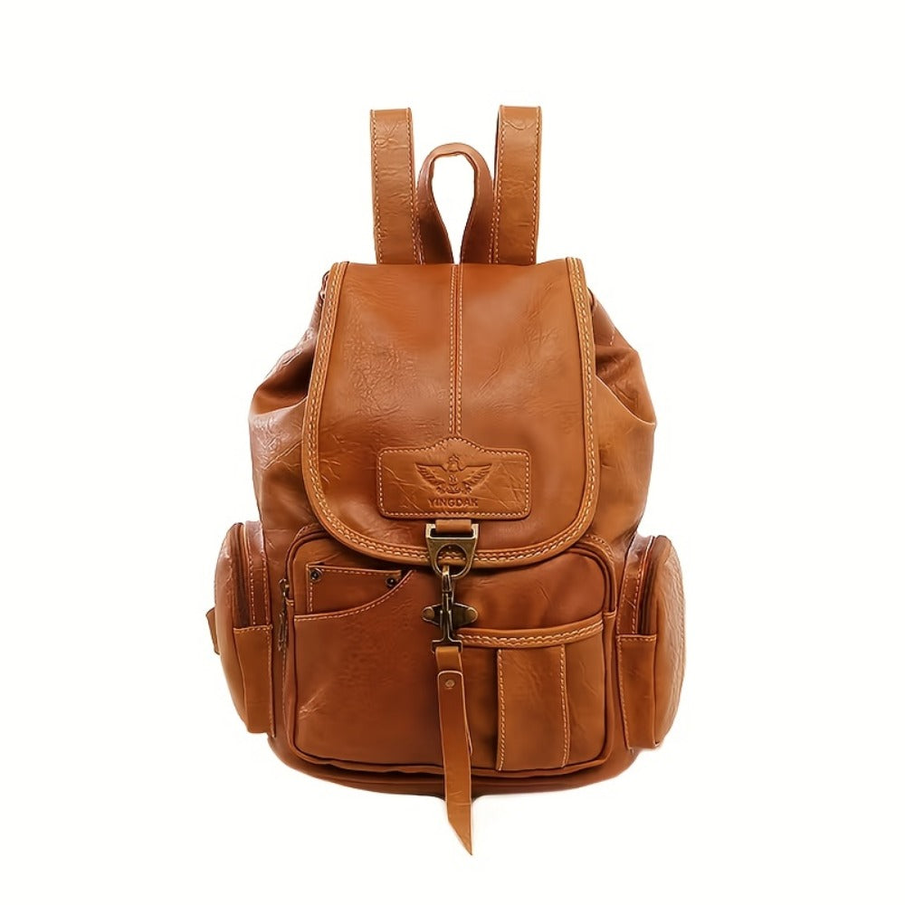 Backpack for Women – for School & Everyday Use, Retro Adjustable Strap Buckle Closure – detail view 4