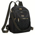 Backpack Lightweight Nylon Softshell Daypack with Front Zipper Pocket & 3 Neutral Colors for Travel
