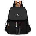 Backpack Lightweight Nylon Daypack with Polyester Lining, Zippered Interior & 2 Black Sizes