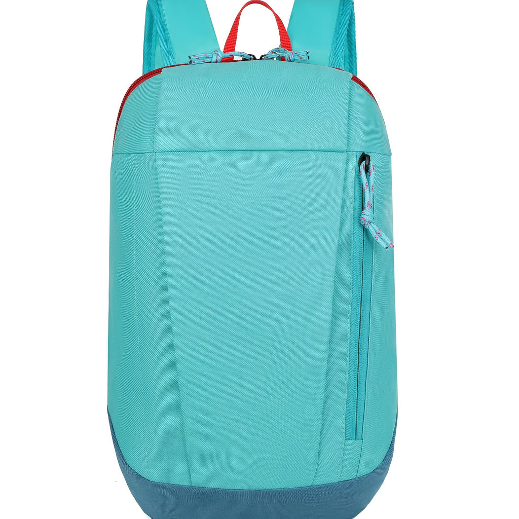 Backpack in Foldable Polyester with Water-Repellent Zip Pocket, Packable Design and Sea Blue Finish