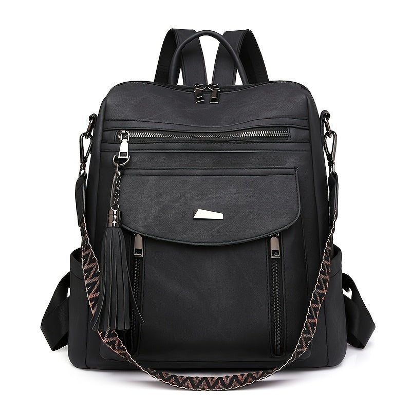 Backpack for Women – 5 Colors, PU Leather, for Travel & Work – front view - product view 16