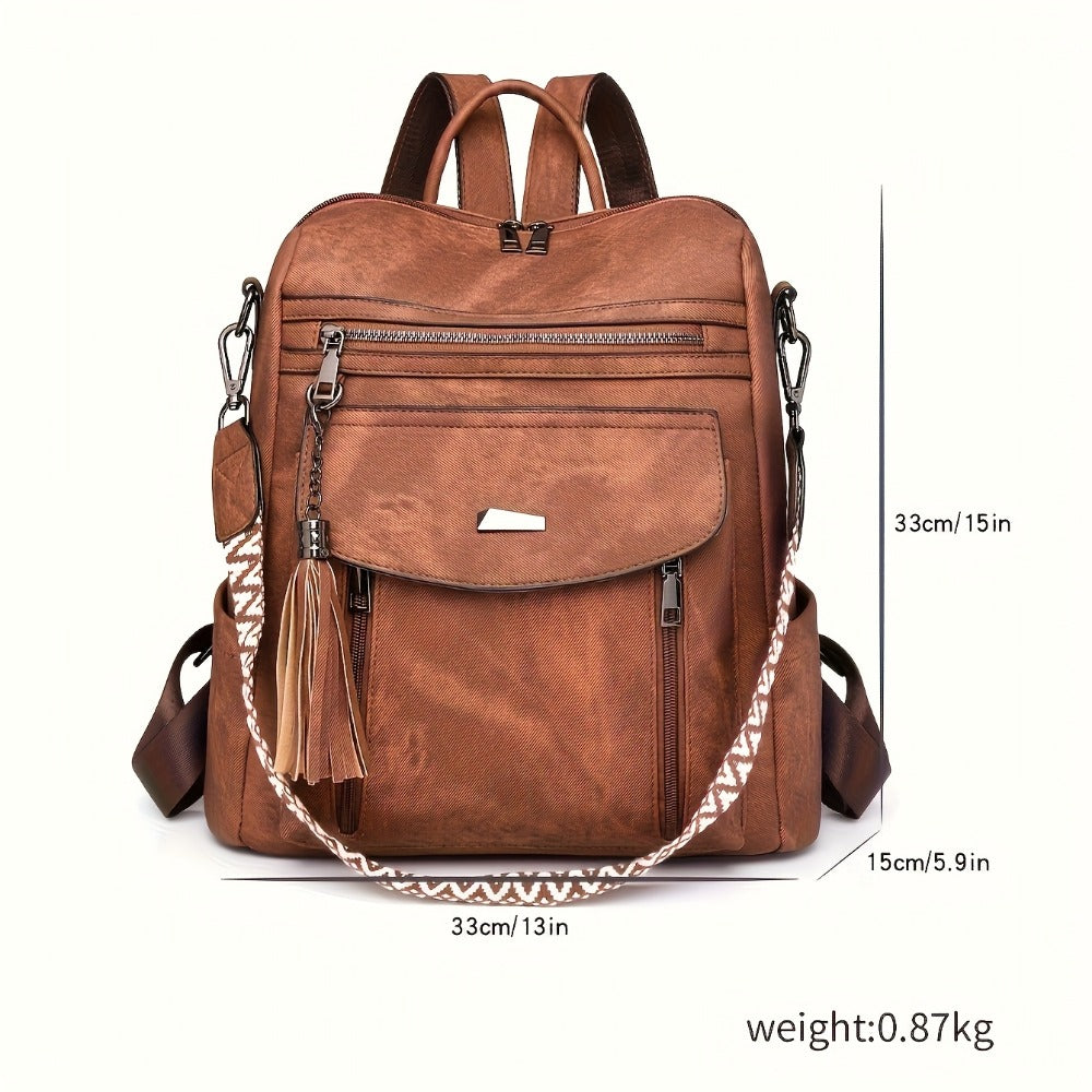 Backpack for Women – 5 Colors, PU Leather, for Travel & Work – detail view 19