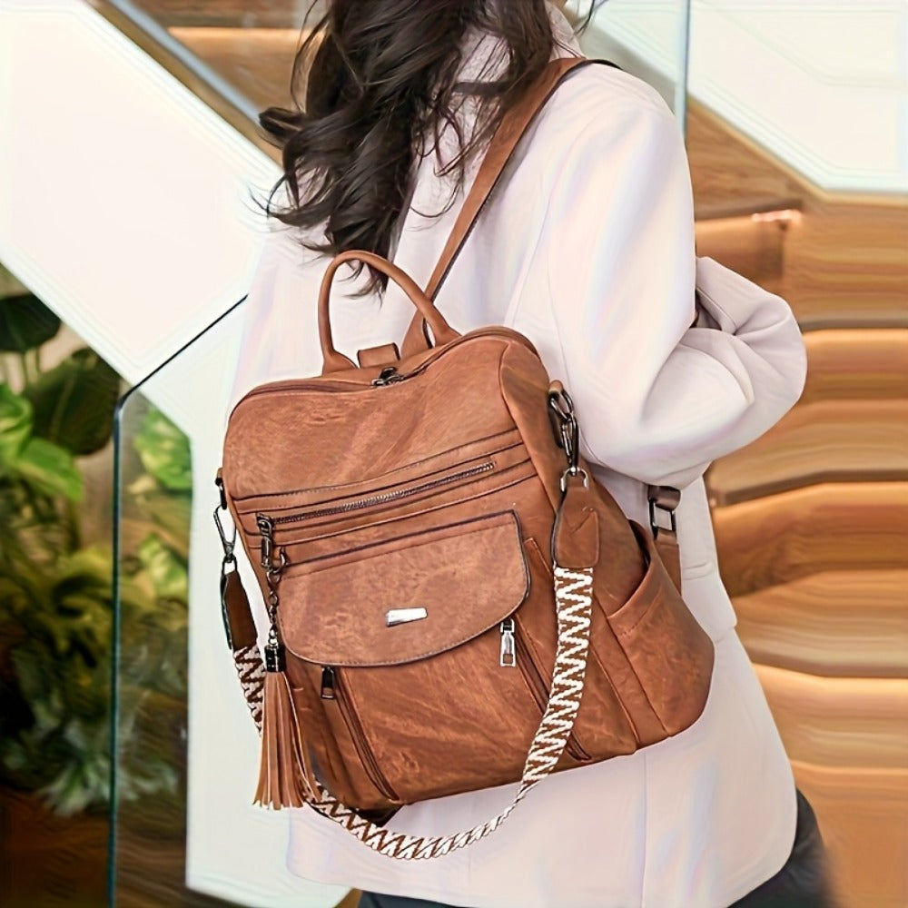 Backpack for Women – 5 Colors, PU Leather, for Travel & Work – detail view 10