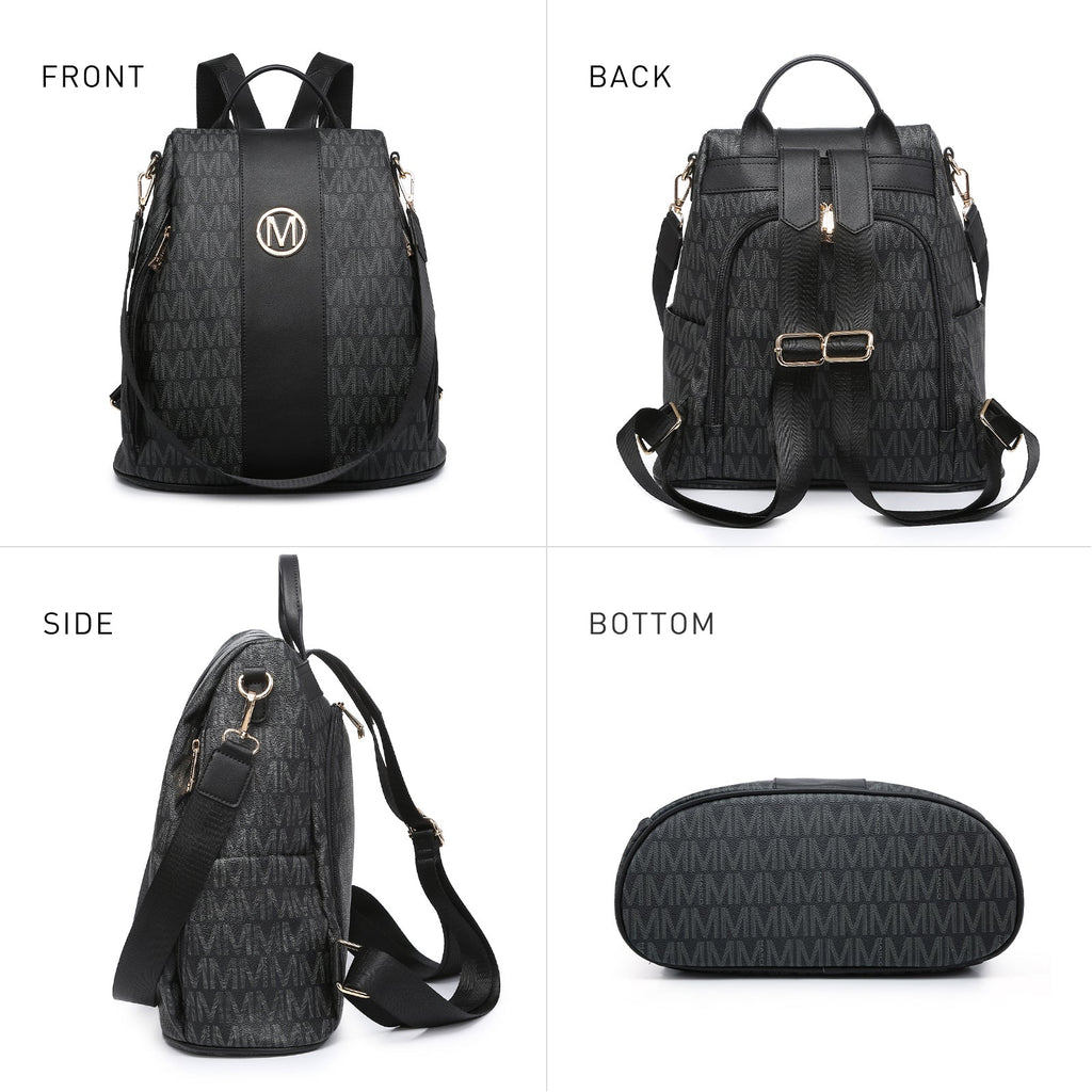 Backpack for Women – Vegan Leather, Anti-Theft, Convertible, Multi-Pocket – detail view 34