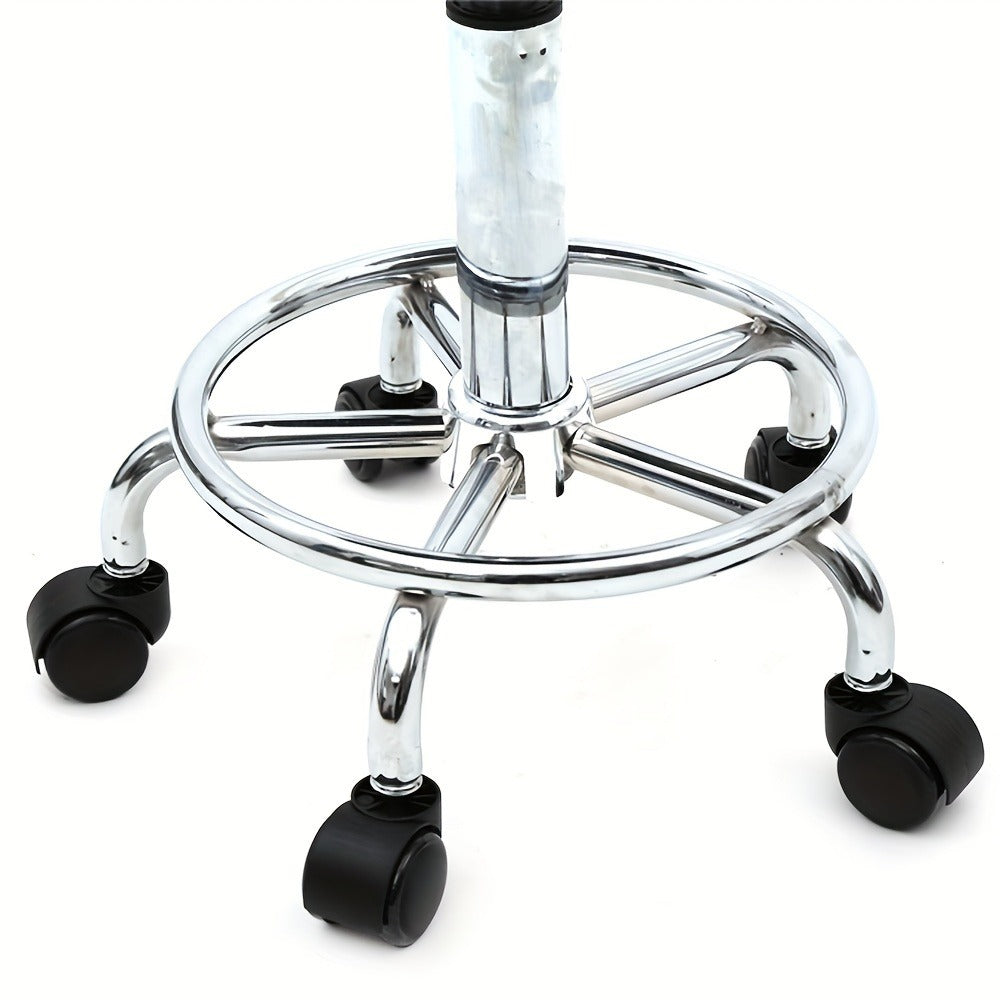 Adjustable Salon Stool with Back 360 Swivel PU Leather Cushioned Round Seat Chair for Salon Barber Spa Esthetician Home Office Vanity Makeup