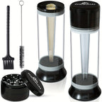 3-in-1 Zinc Alloy Spice Grinder Pre-Rolled Cone Loader 6-Hole Storage Rolling Machine for Entryways, Bedrooms and Living Spaces