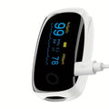 Rechargeable Fingertip Pulse Oximeter with Four-Parameter Display and Five Color Options from White to Blue