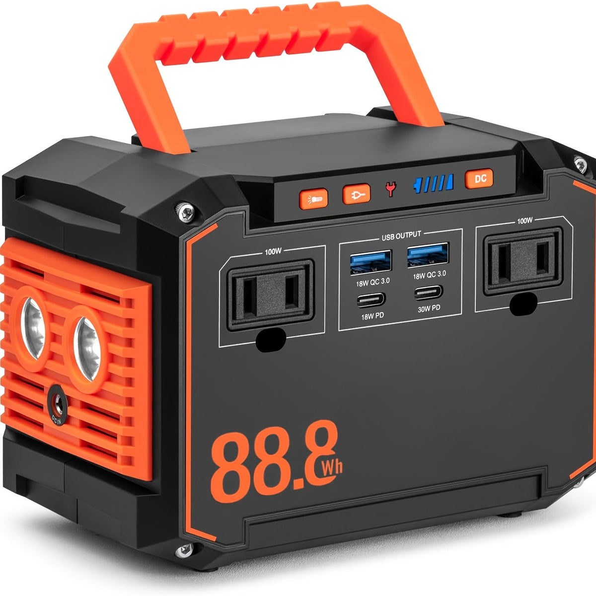 Portable Solar Generator Power Station 350W – 88.8Wh / 111Wh / 240Wh LiFePO4 Battery with AC DC USB Ports for Camping, RV