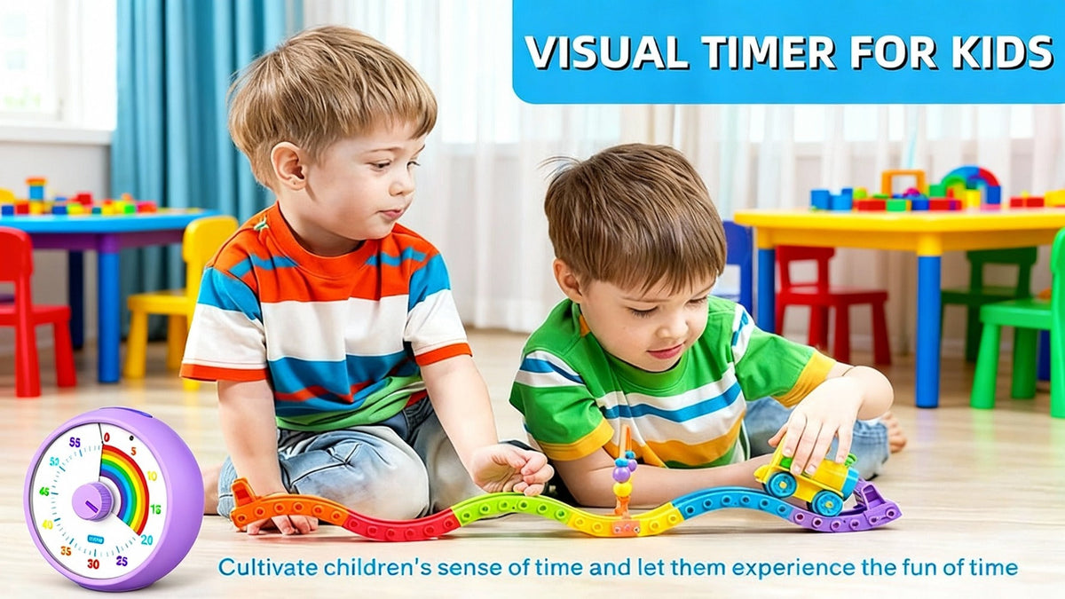 Visual Countdown Timer 60 Minute – Silent Operation Time Management Clock for Classroom, Office, Kitchen & Desktop