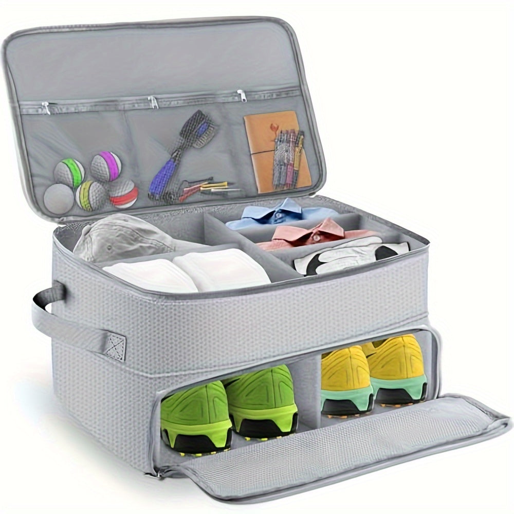 Golf Ball Storage Bag Oxford Fabric – Portable Golf Ball Carrier Pouch with Zipper, Holds 12 Balls, Lightweight Golf Accessories Organizer