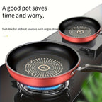 Cast Iron Frying Pan Non-Stick with Lid 9.45 Inch - Powder Coated Skillet Compatible with Induction Gas Electric Stove