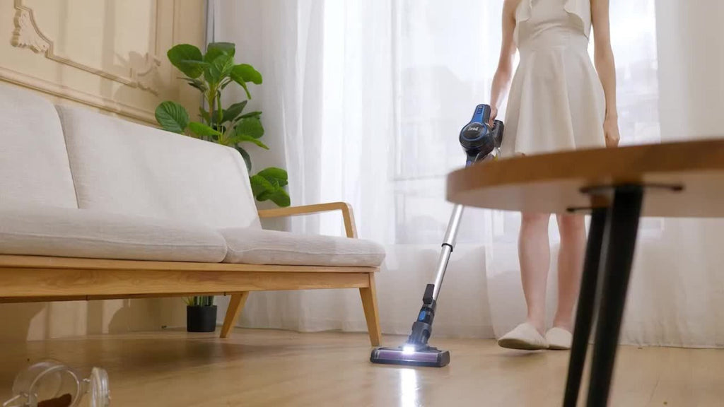 Stick and Handheld Vacuum Cleaner with LED Floor Head, Six Cordless Colors or Black Wired Model