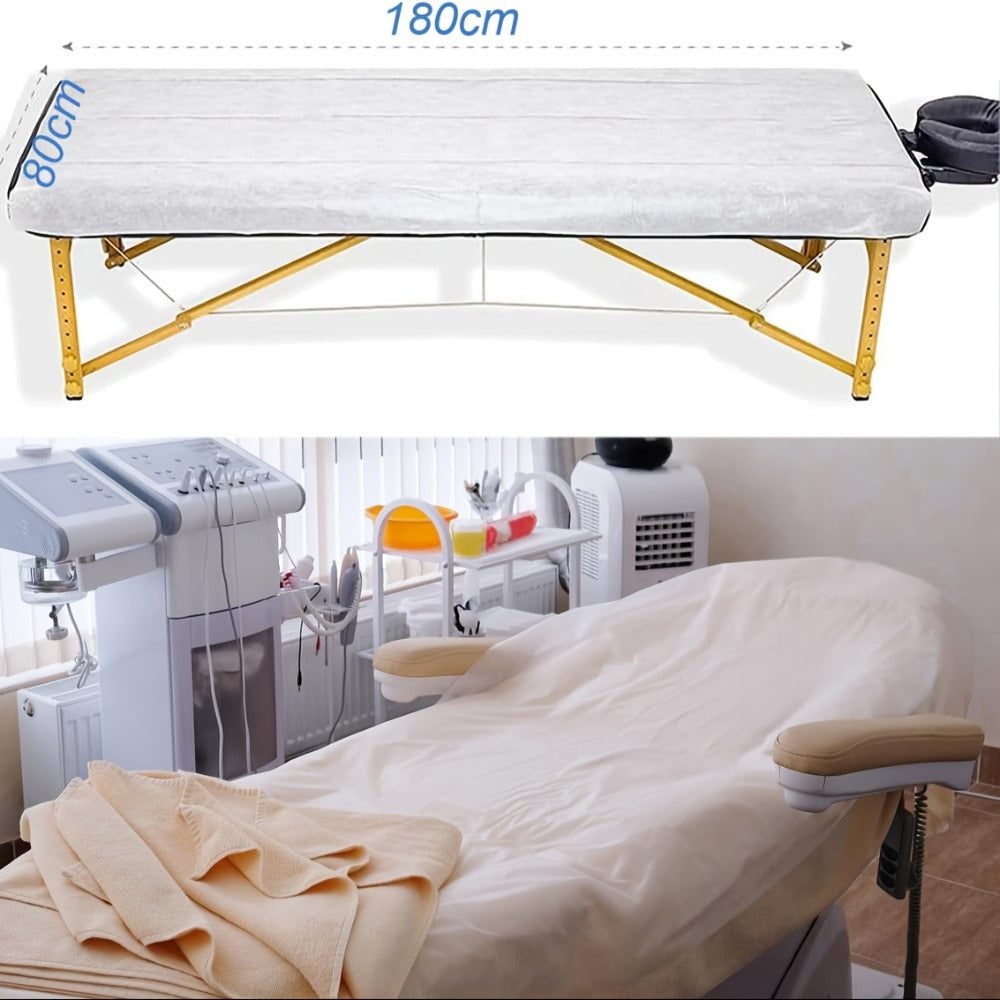 Disposable Bed Sheets 100 Pack Non-Woven Massage Table Cover Single Use Stain Resistant Spa Sheets for Massage Therapists Estheticians