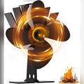 Wood Stove Fan 8-Blade Dual Motor Fireplace Fan Heat Powered for Wood Log Burner Stove for Entryways, Bedrooms and Living Spaces