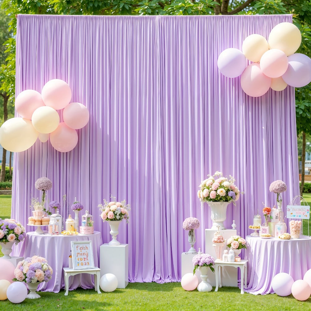Photography Backdrop 4-Pack 5x10ft Polyester Spandex Background Cloth | Wrinkle-Resistant, Soft & Smooth with Pole Pockets | Wedding