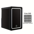 Mini Fridge 1.59 Gal 9-Can - AC/DC Portable Cooler & Heater, Silent Thermoelectric Refrigerator for Skincare
