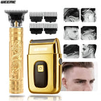 Men's Electric Hair Trimmer and Beard Trimmer 2-Piece Set Cordless Hair Clipper Short Beard for Everyday Face, Beard and Body Grooming