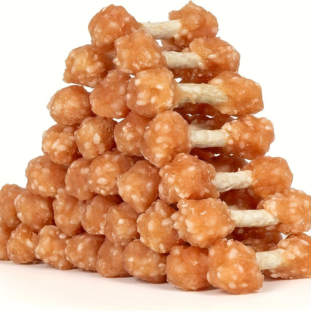 Chicken Dog Training Treats Dumbbell Shape – Natural High Protein Reward Snacks for Small Medium Large Dogs, Rice & Chicken Flavor