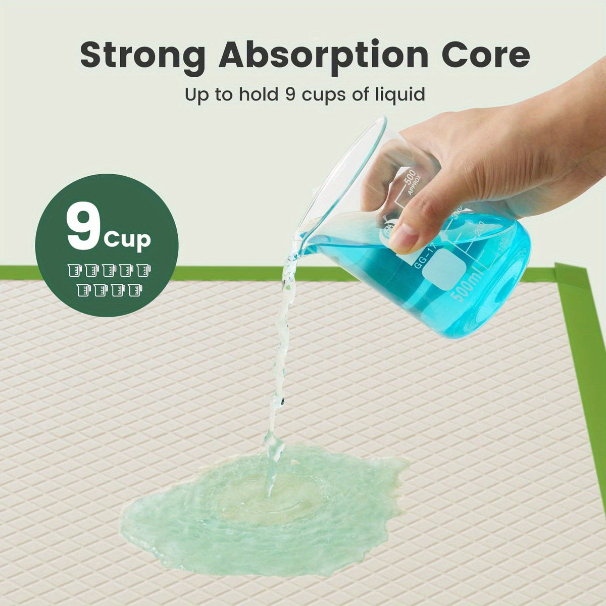Puppy Pee Pads Jumbo Extra Large for Big Dogs – 6-Layer Heavy Duty Leakproof & Odor Control, Quick-Dry Super Absorbent Training Pads