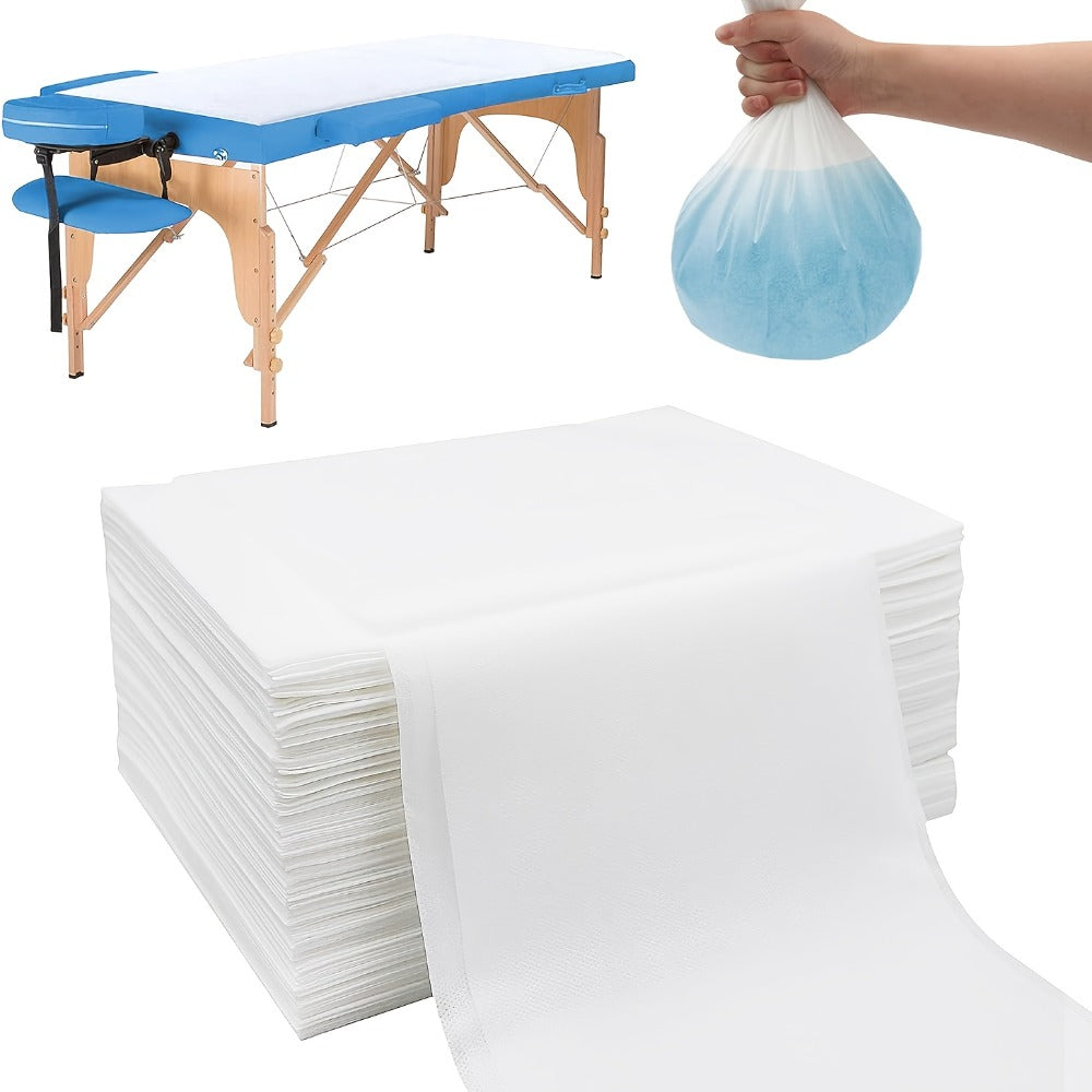 Disposable Bed Sheets 100 Pack Non-Woven Massage Table Cover Single Use Stain Resistant Spa Sheets for Massage Therapists Estheticians