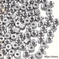 40-Piece Flower Bead Cap Set in Silver or Mixed Gold and Silver for DIY Jewelry Making Projects