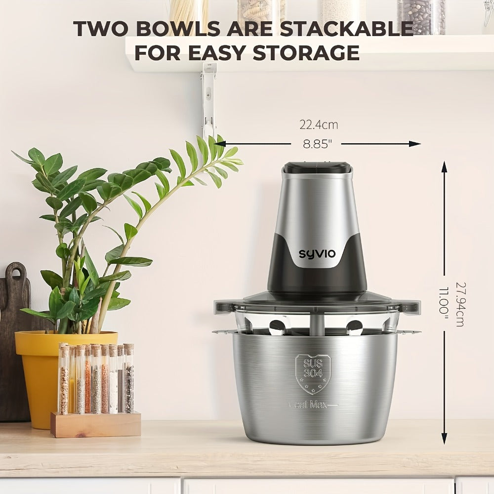 Mini Food Processor with Compact Motor Head, Two-Speed Top Control and Three Bowl-and-Blade Set Options