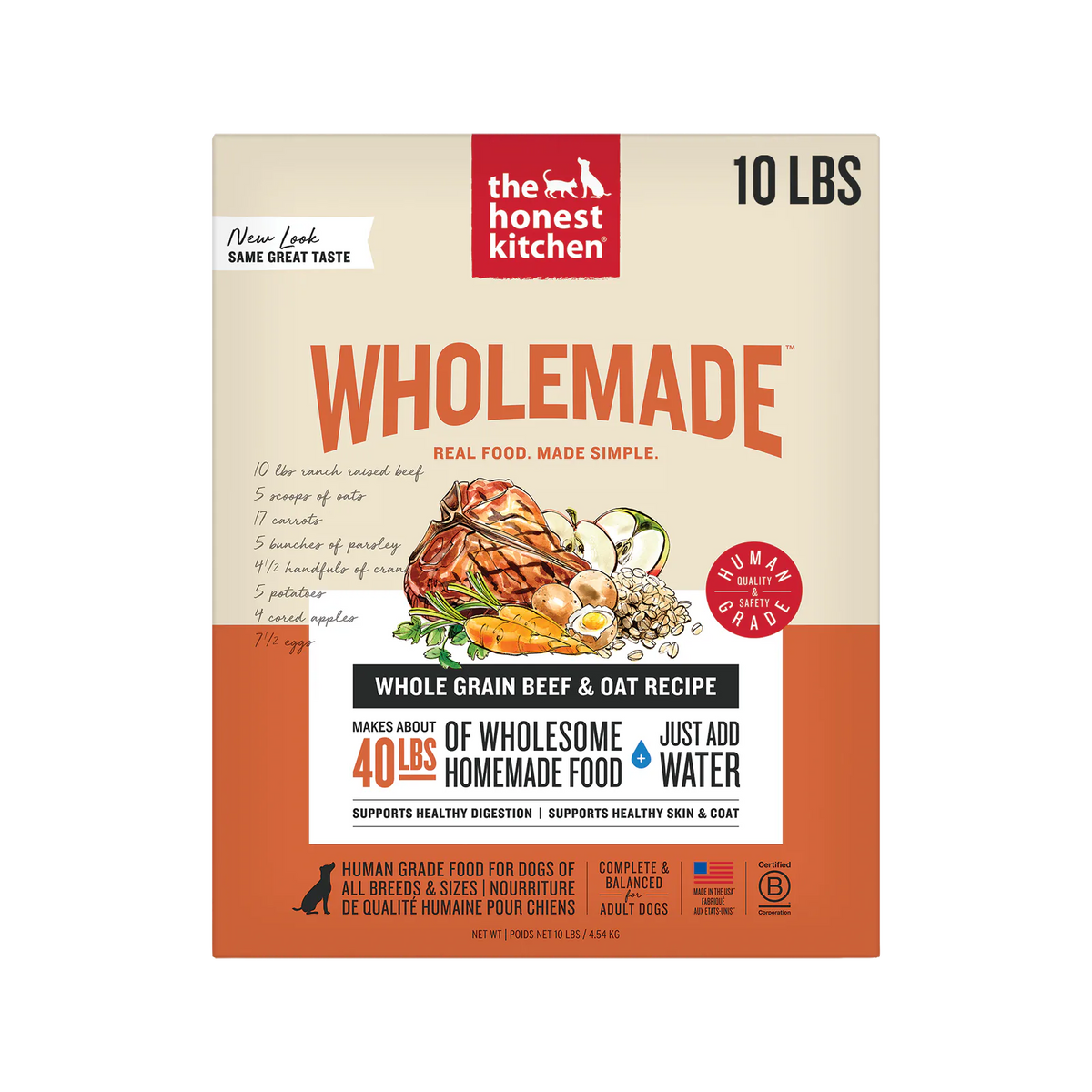 Dehydrated Beef and Oat Dog Food, 10 lb