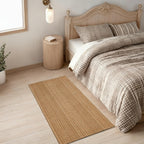 Braided Woven Indoor Rug with 2 x 3-Foot to 6 x 9-Foot Sizes and One Two-Piece Gray Mat Set