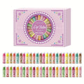 Lip Balm Gift Set 48pcs MISS FACTORX – Moisturizing Glycerin Lip Butter, Hypoallergenic Natural Finish for All Skin Types