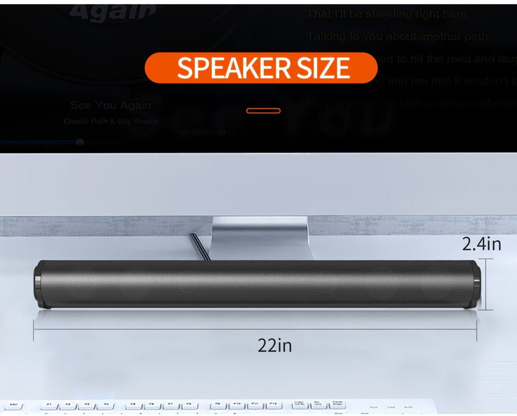 4D Echo Pearl Hi-Fi Soundbar with Subwoofer, Surround Sound Speaker System for TV, Computer & Laptop