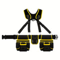 Tool Belt Multi-Pocket Tool Pouch Bag Adjustable Waist Tool Organizer for Electricians for Entryways, Bedrooms and Living Spaces
