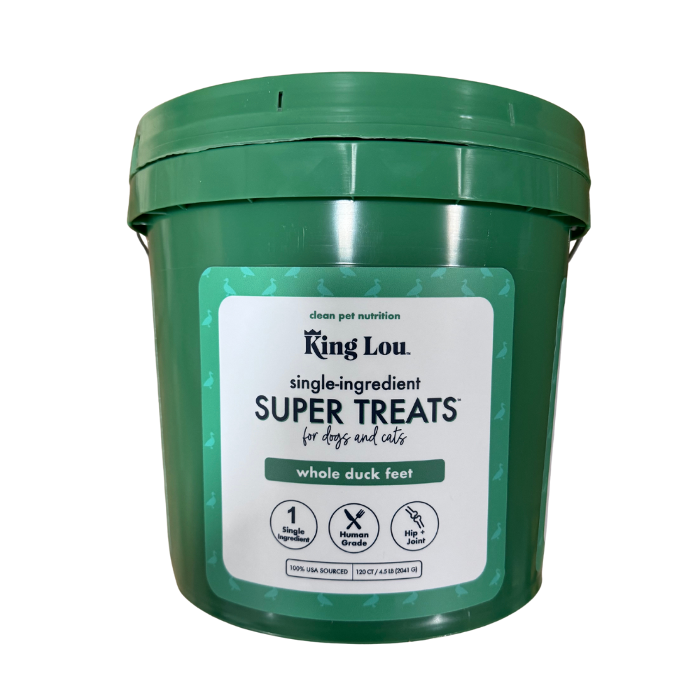 Whole Duck Feet Dog Treats, 120 count bucket