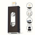 USB Flash Drive 64GB Compact Aluminum-Alloy Four-Connector Memory Stick in Black or Gold Color Options