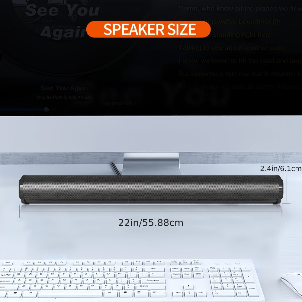 4D Echo Pearl Hi-Fi Soundbar with Subwoofer, Surround Sound Speaker System for TV, Computer & Laptop