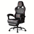 Gaming Chair Oversized High Back with 400lb Rating, Retractable Footrest, Headrest and Lumbar Pillow