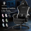 Gaming Chair Fabric High Back with Pocket-Spring Seat, 300lb Rating, Massage Lumbar, Headrest and Footrest