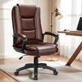 Office Chair Big-and-Tall High-Back Upholstered Design with Padded Armrests and Three Color Options for Desk Seating