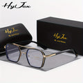 HyJee Double-Bridge Metal Eyeglasses with Clear or Softly Tinted Lenses in Four Frame Colors