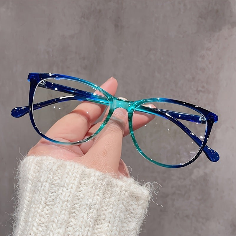 Blue Light Glasses - Blue Light Blocking Glasses Women Gradient Lens Full Rim Frame Metal Hinge