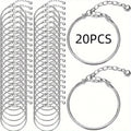 Bracelet Set, 20-Piece 6.29-Inch Snake Chains with Extension Links and Lobster Clasps for DIY Charms