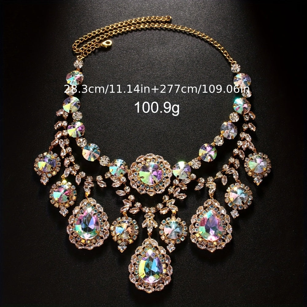 Jewelry Set Selection with Rhinestone Necklace, Earrings or Coordinated Two-Piece Bridal Set