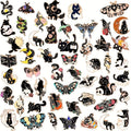 Brooch Pin – Black Enamel Pins 100pcs Gothic Aesthetic Lapel Pin Set Cats Butterflies Snakes Crows Dark