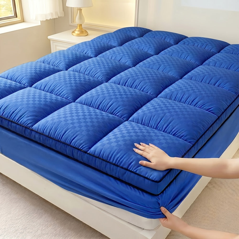 Mattress Topper 1000GSM Quilted Pillow Top with Fitted Deep-Pocket Skirt in Four Bed Sizes