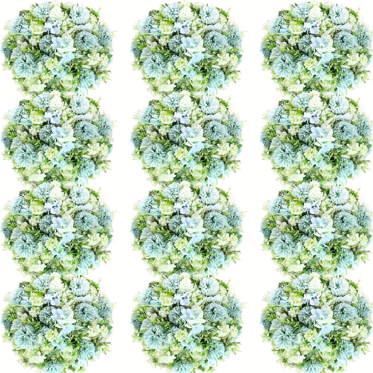 Artificial Flowers 12-Bundle Peony and Hydrangea Bouquet Set in Five Colors for Wedding Decor