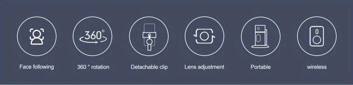 Gesture Control Auto Face Tracking Tripod with 360° Rotation & Wireless Remote No App Required