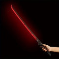 LED Samurai Sword Cyberpunk Glowing Katana 80cm, Acrylic Light-Up Blade for Halloween Costume Party Cosplay Sci-Fi Anime Props