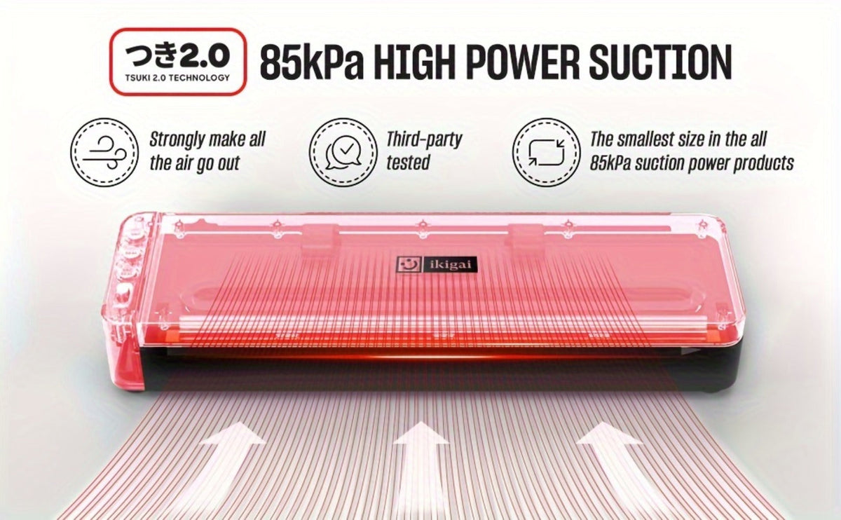Vacuum Sealer Machine 80kPa Powerful Suction Food Sealer 125W Dry Wet Modes Stainless Steel for Home Cooking, Dining and Outdoor Meals