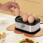 Rapid Electric Egg Cooker 6-Egg, 304 Stainless Steel Egg Boiler & Steamer for Hard, Medium & Boiled Eggs
