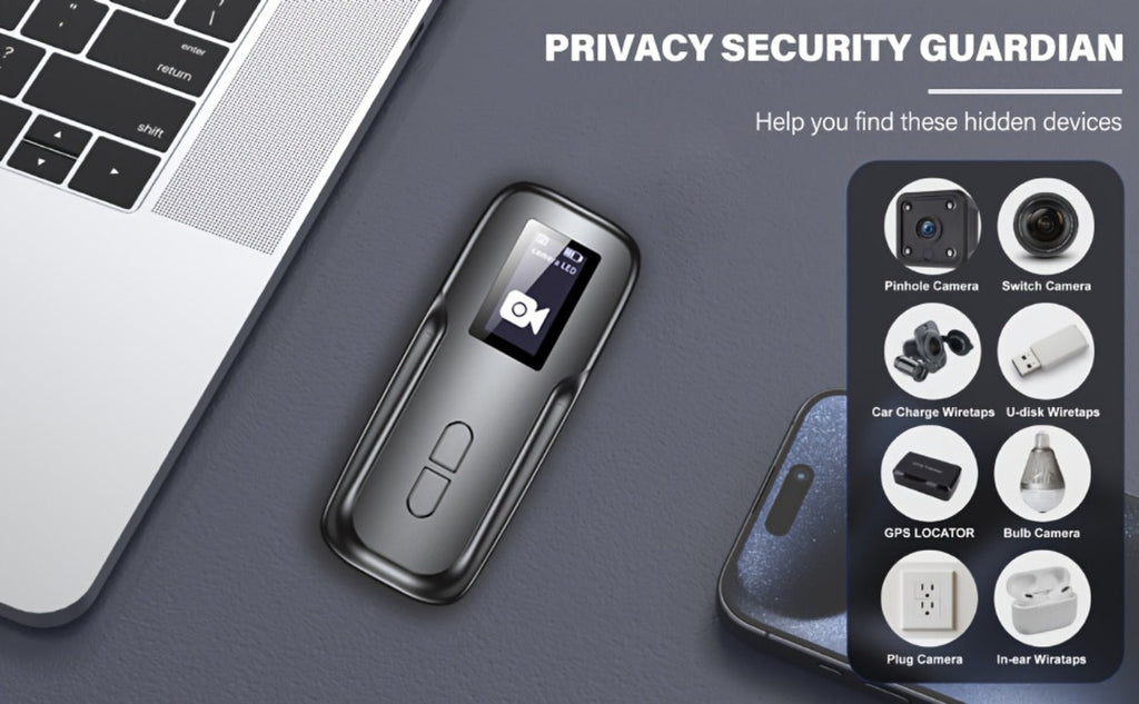 Hidden Camera Detector with OLED Screen, RF Signal & Infrared Anti-Spy Bug Detector, GPS Tracker Finder