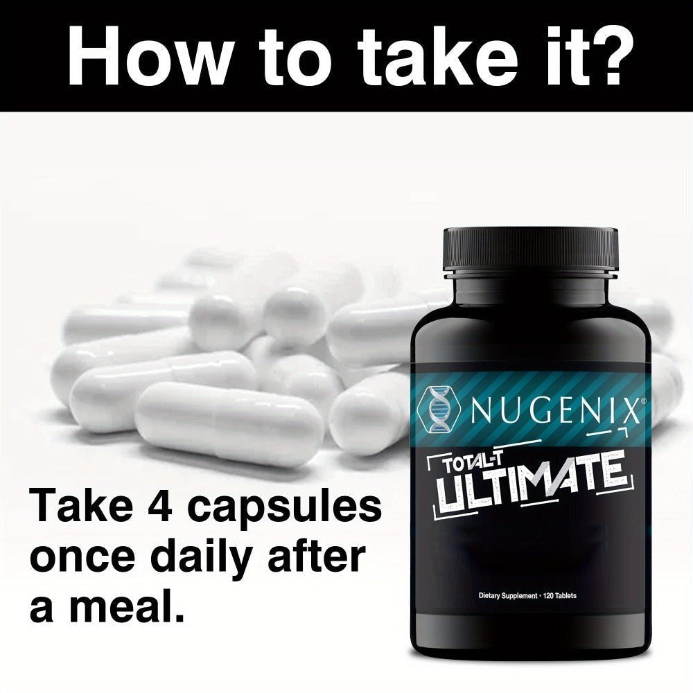 Testosterone Support Supplement with D-Aspartic Acid, Horny Goat Weed, Tribulus & Maca, Mood, Health & Vitality Booster for Men